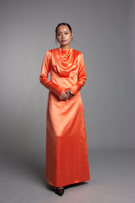 Virtue Dress in Strike Orange