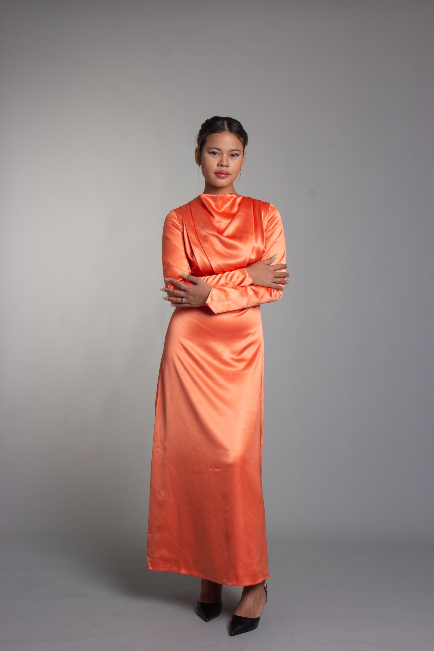 Virtue Dress in Strike Orange